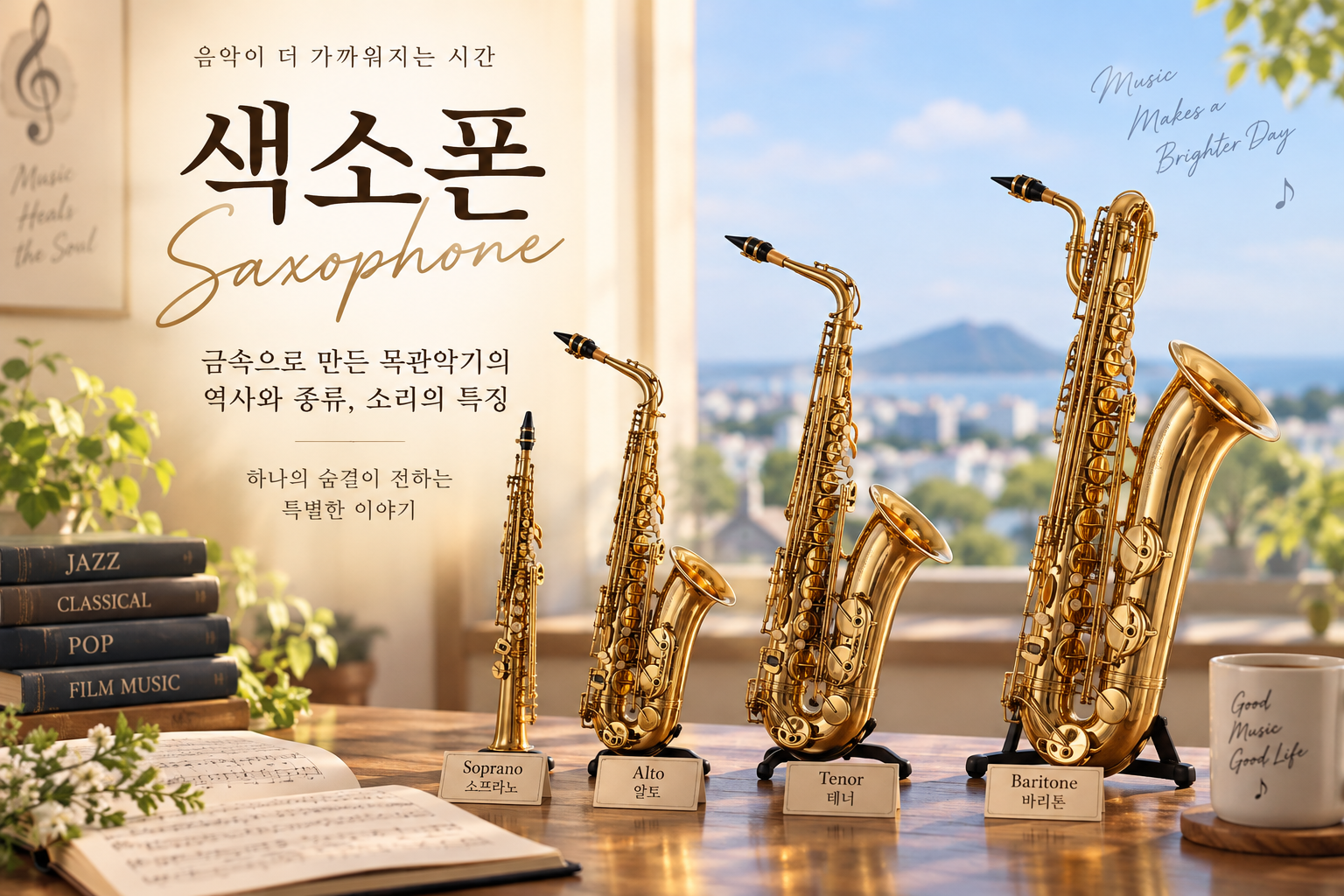 색소폰(Saxophone)이란? | 금속으로 만든 목관악기의 역사와 종류, 소리의 특징