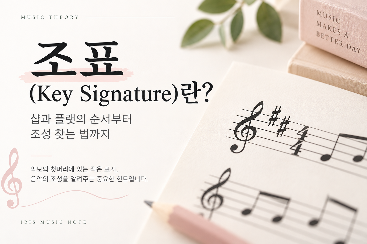 조표(Key Signature)란? 샵과 플랫의 순서부터 조성 찾는 법까지